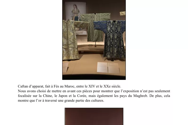 Au fil de l'or, Musée du Quai Branly